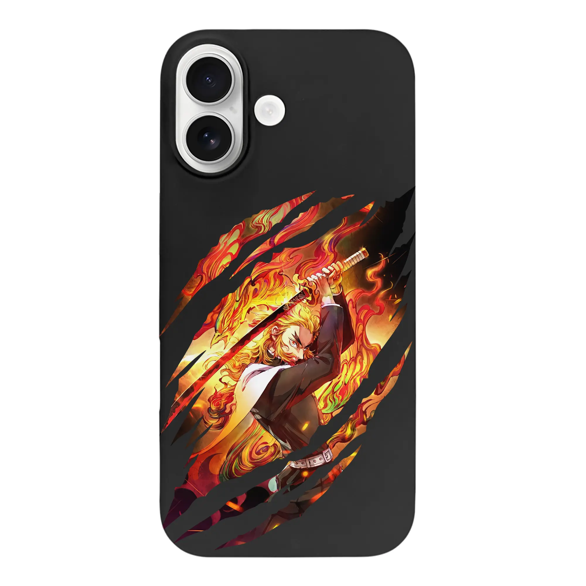 鬼滅の刃 グッズ,煉獄 杏寿郎 - iPhone 17 シリーズ シリコンケース 薄型 耐衝撃 指紋防止 ソフトタッチカバー 精密フィット 傷防止 保護ケース iPhone 17/17 Air/17 Pro/17 Pro Max 対応